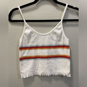 White striped crop top